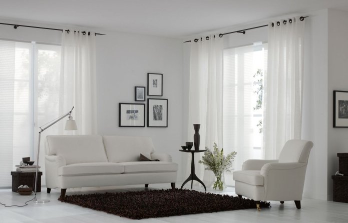 curtains with eyelets in the interior
