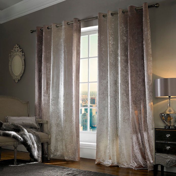 velvet curtains with eyelets