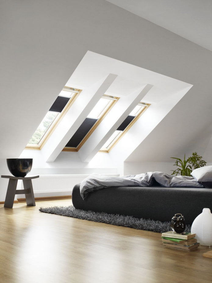 roof windows with pleated blinds