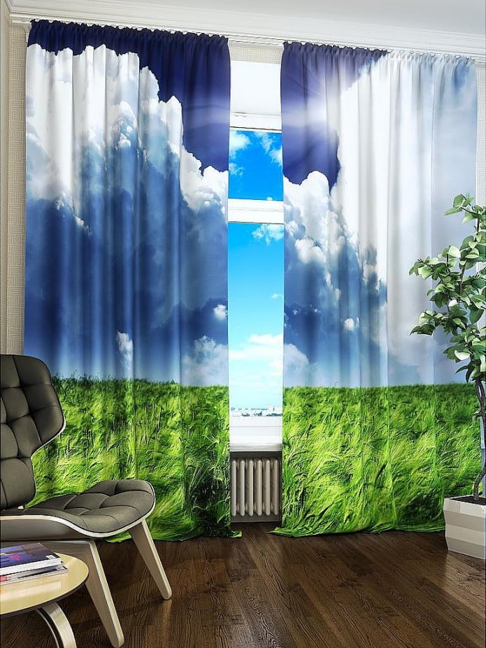 photo curtains with natural landscapes