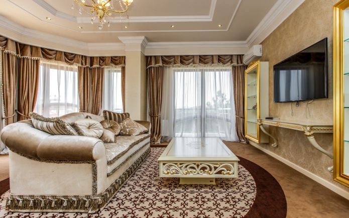 brown curtains made of velvet fabric