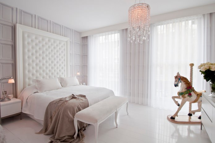 organza on curtains in the bedroom