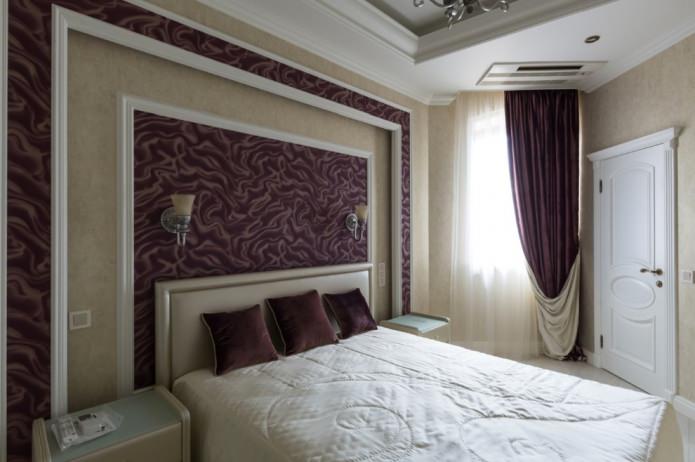velvet curtains in the bedroom