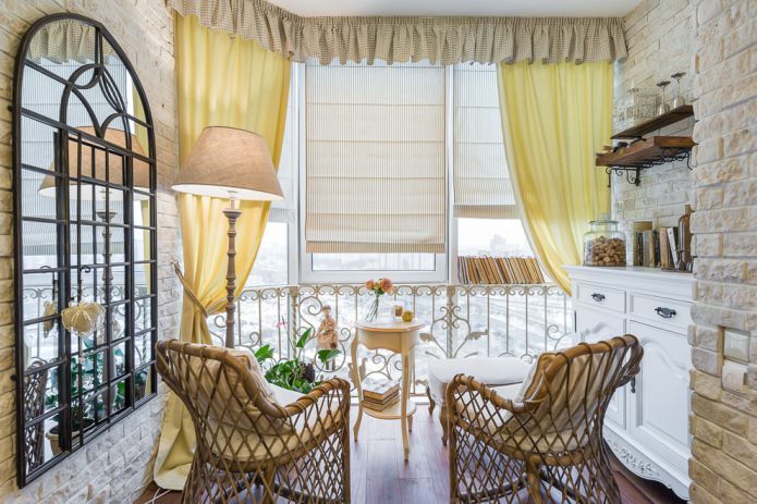 curtains on the balcony