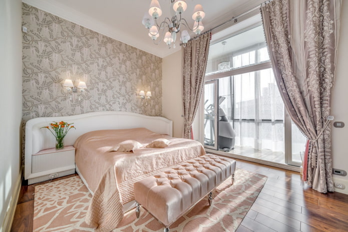 an example of window decoration using thick curtains with grabs