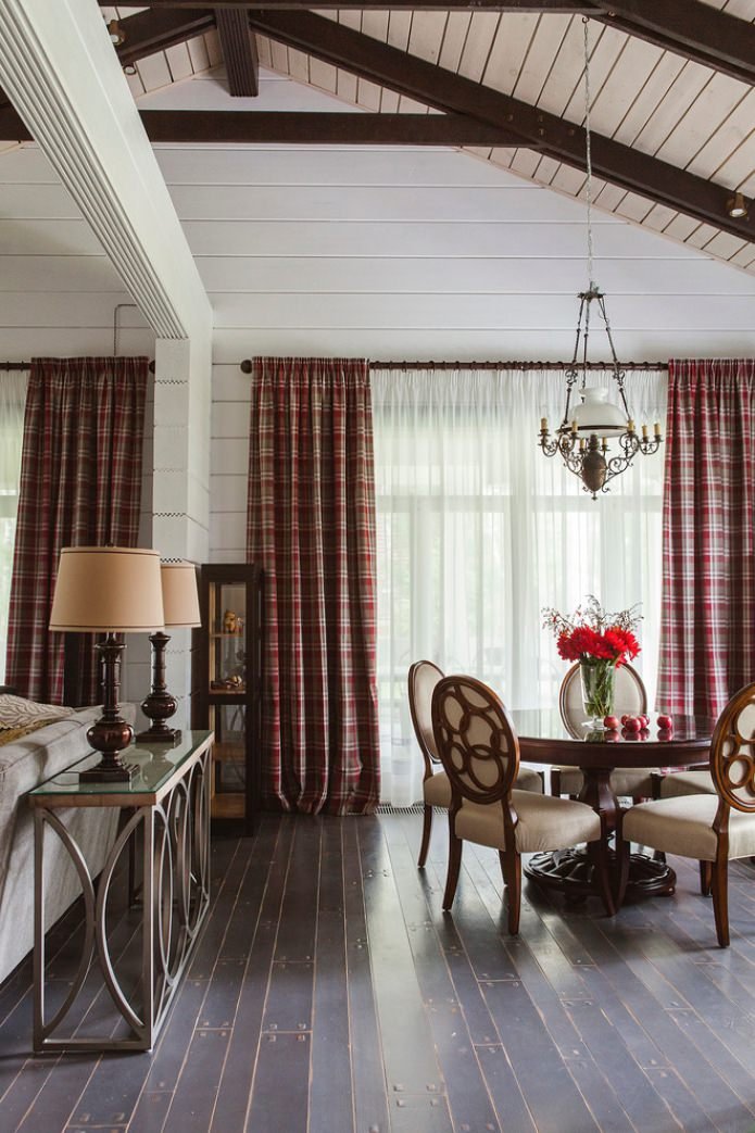checkered curtains