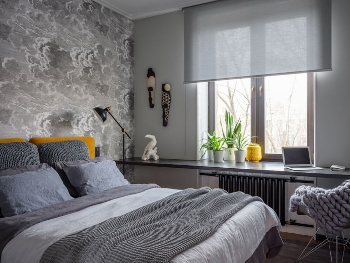 roller blinds in the bedroom