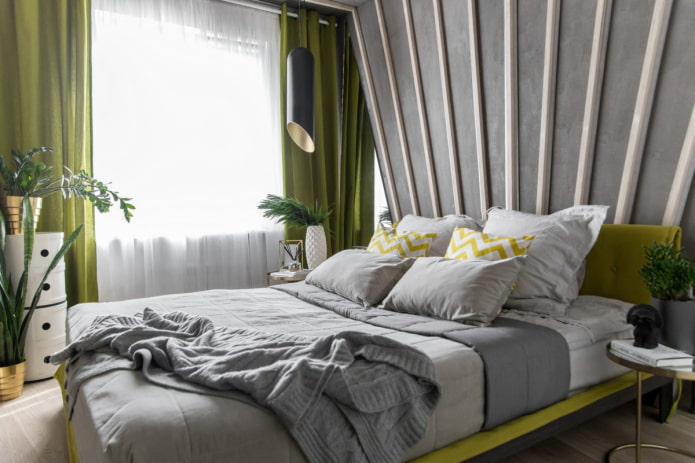 curtains for a bedroom in a modern style