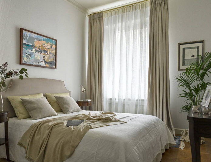 light curtains in the bedroom