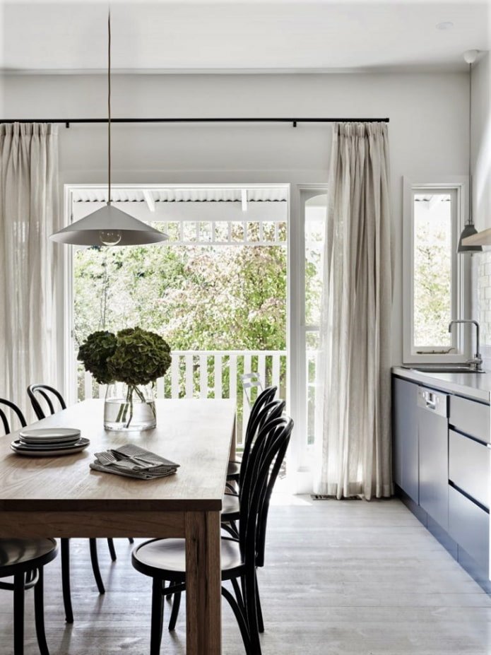 curtain made of natural fabric