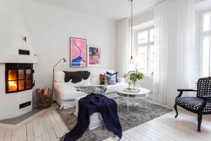 tulle in the living room