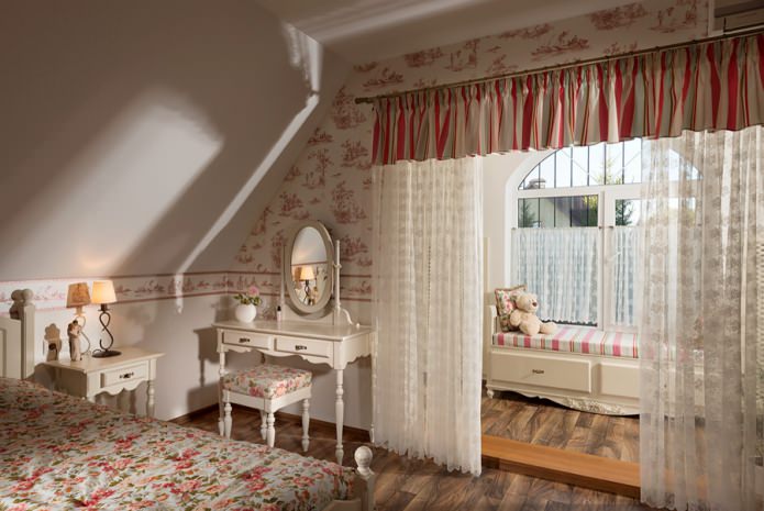 country organza in the bedroom