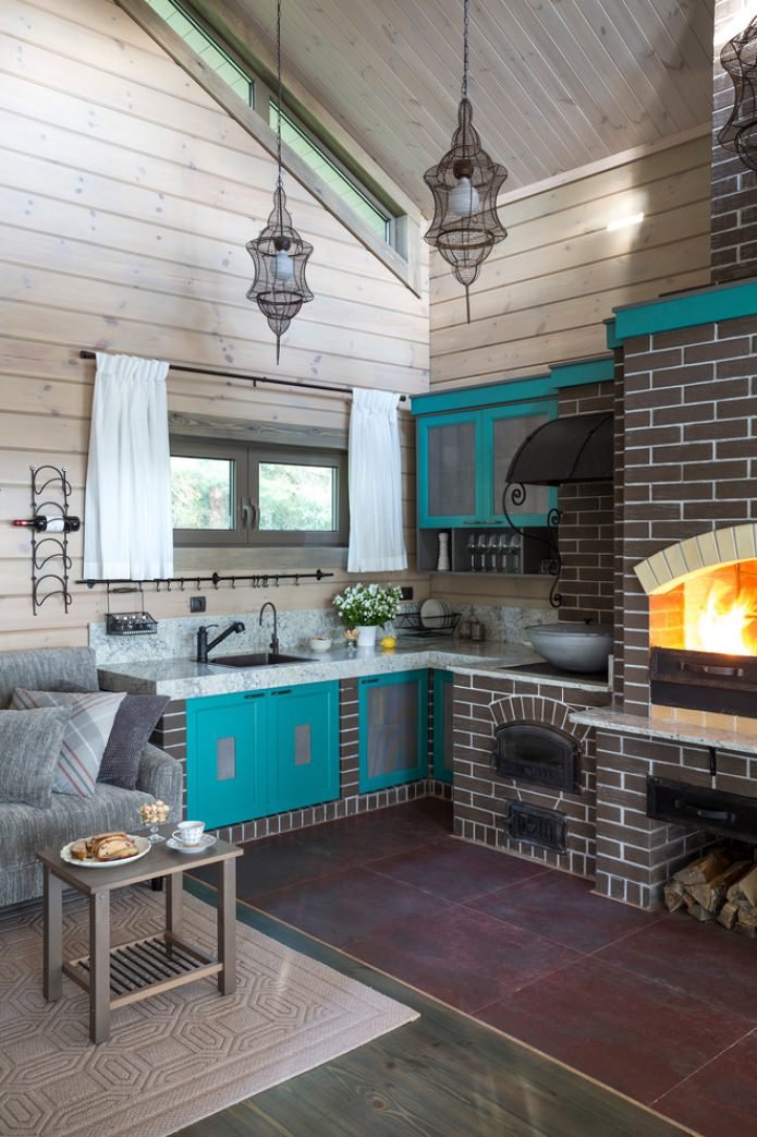 white short curtains in the kitchen