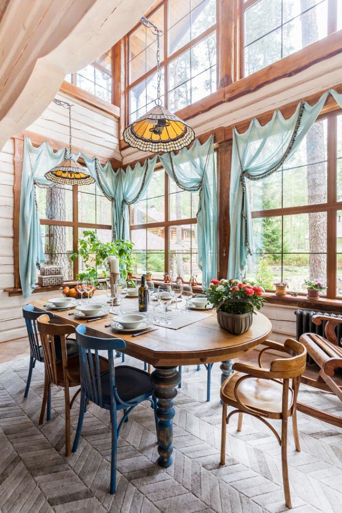 curtains in a private house