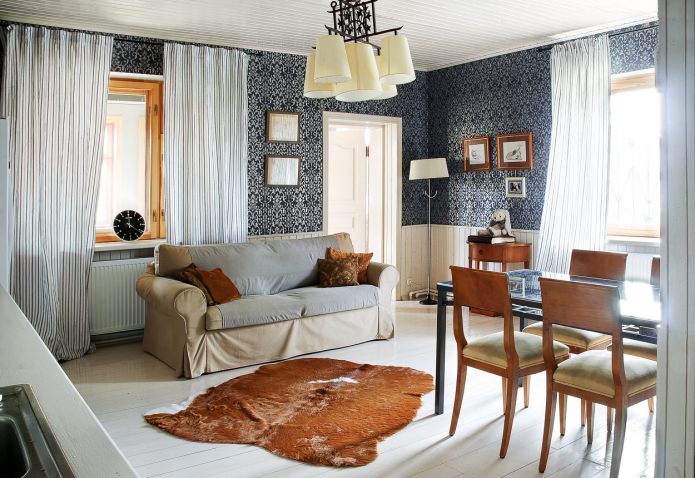 striped curtains