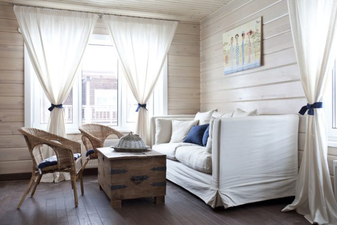 white curtains in the living room