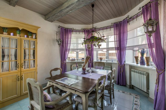 purple curtains