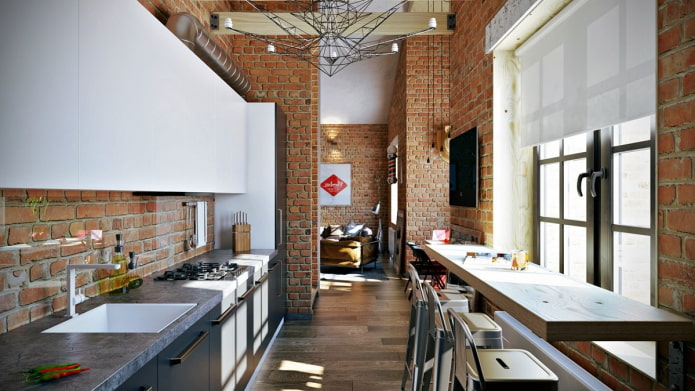 loft style kitchen