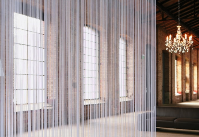thread curtains in the loft style