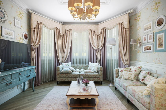 chandelier in the living room