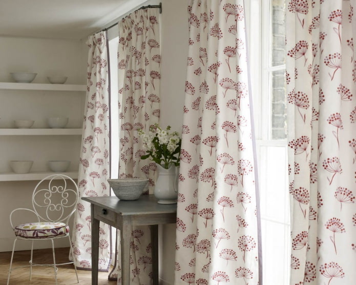 curtains with a pattern