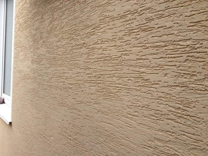 bark beetle plaster outside the house