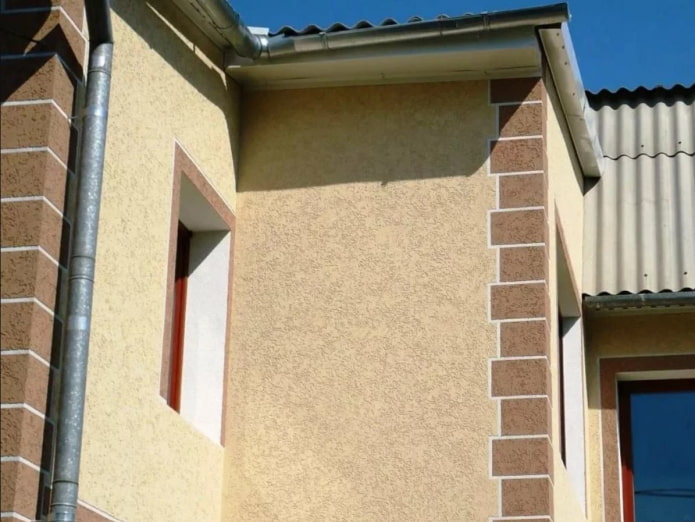 house exterior finishing with plaster