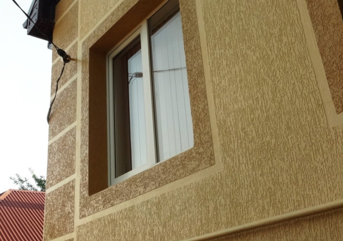 house exterior finishing with decorative plaster