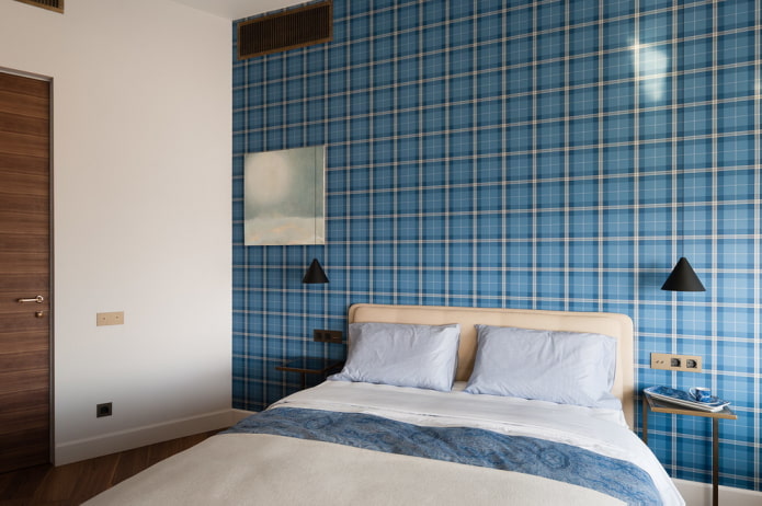 blue checkered wallpaper
