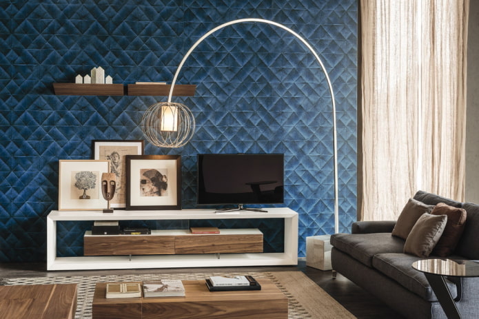 blue acrylic wallpaper