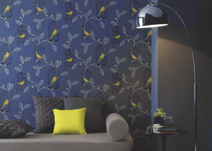 Yellow and blue wallpaper