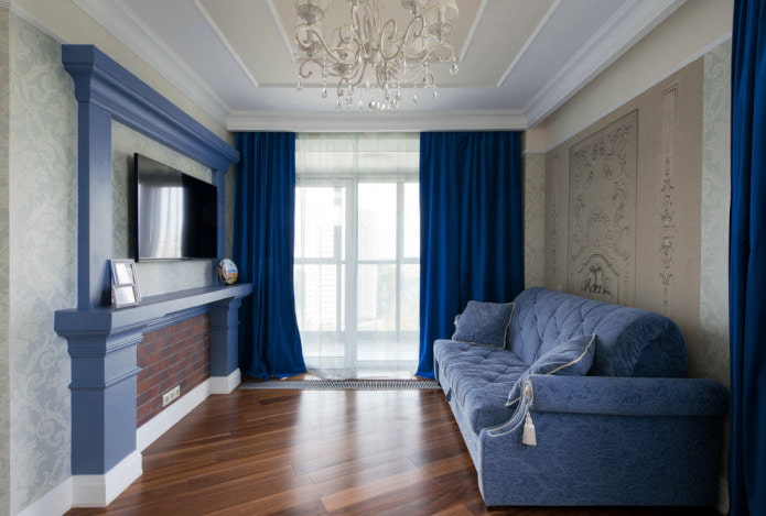 blue sofa