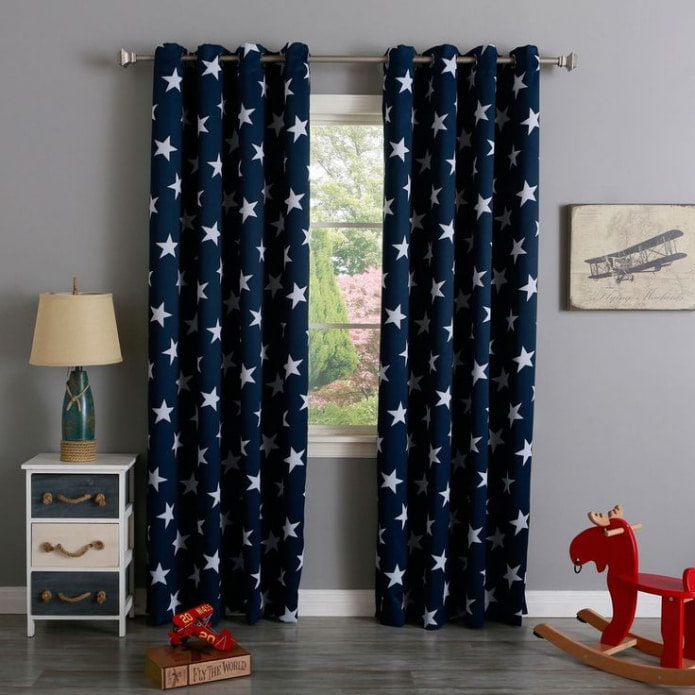 stars on curtains
