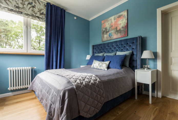 blue bed