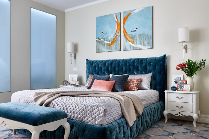 blue bed