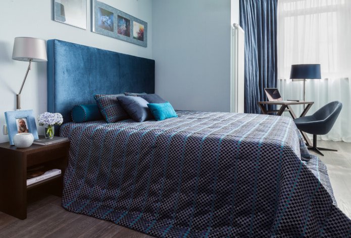 blue bed