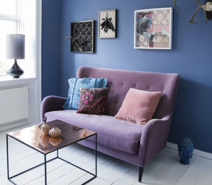 Blue and purple interior