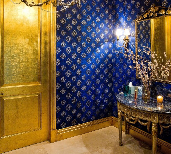 Blue-gold interior