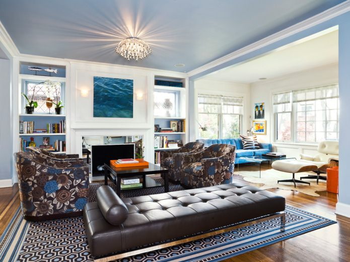 Light blue ceiling