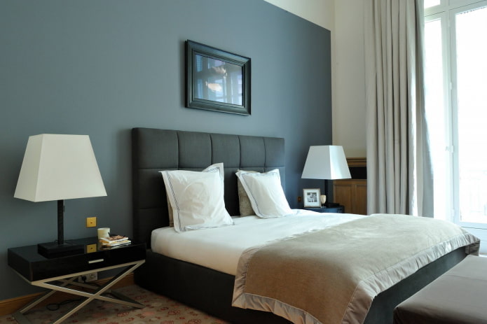 Blue and gray interior