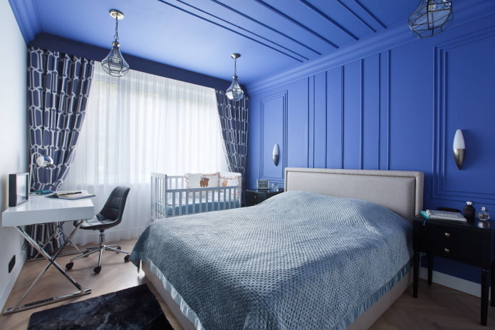 Blue ceiling
