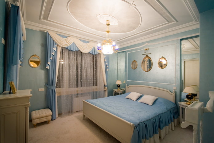Classic bedroom with golden light