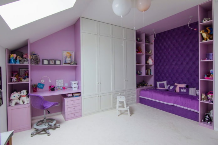 white and purple children's room