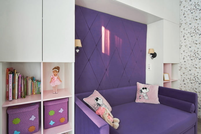 Purple and white nursery