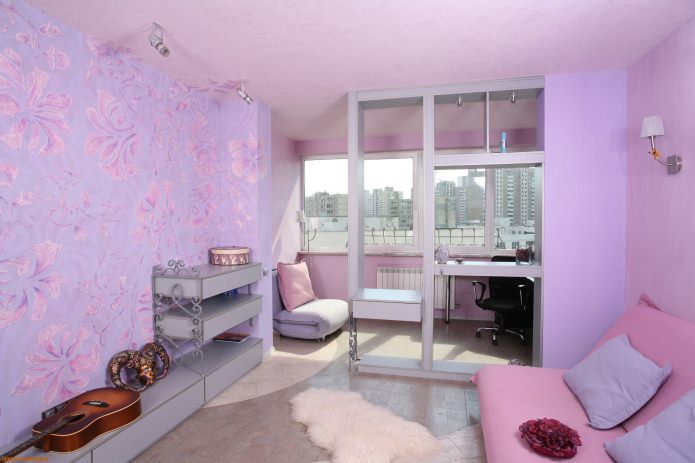 lilac-pink wallpaper