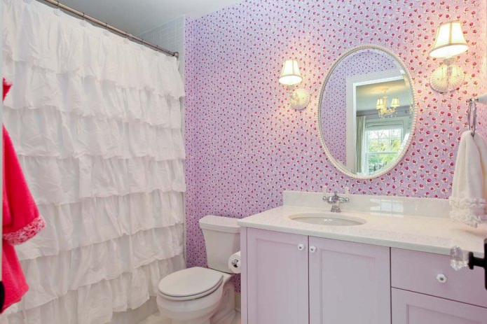 Pink and lilac wallpaper