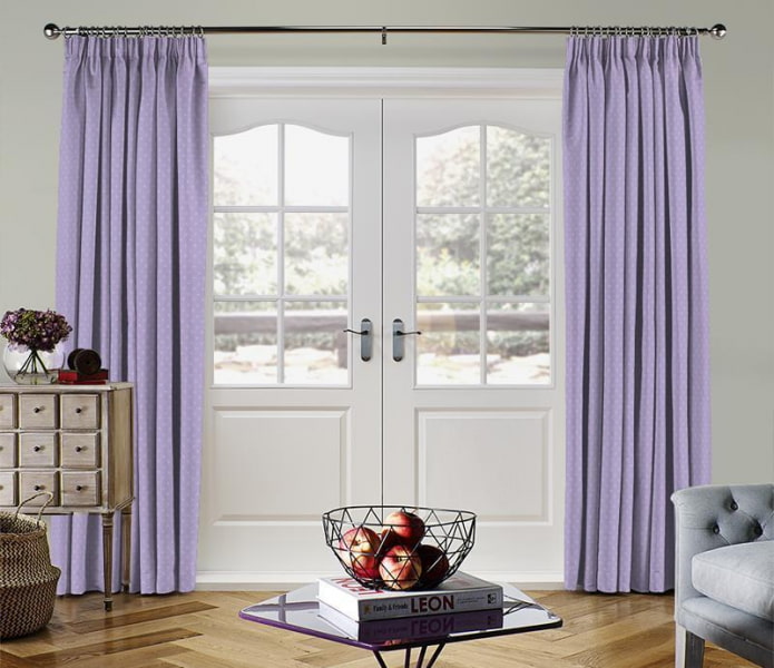 lilac curtains on rings