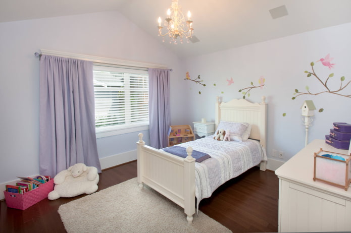 lilac curtains with a drawstring