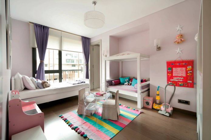 lilac curtains with clips