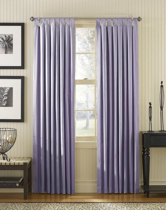 lilac curtains with loops